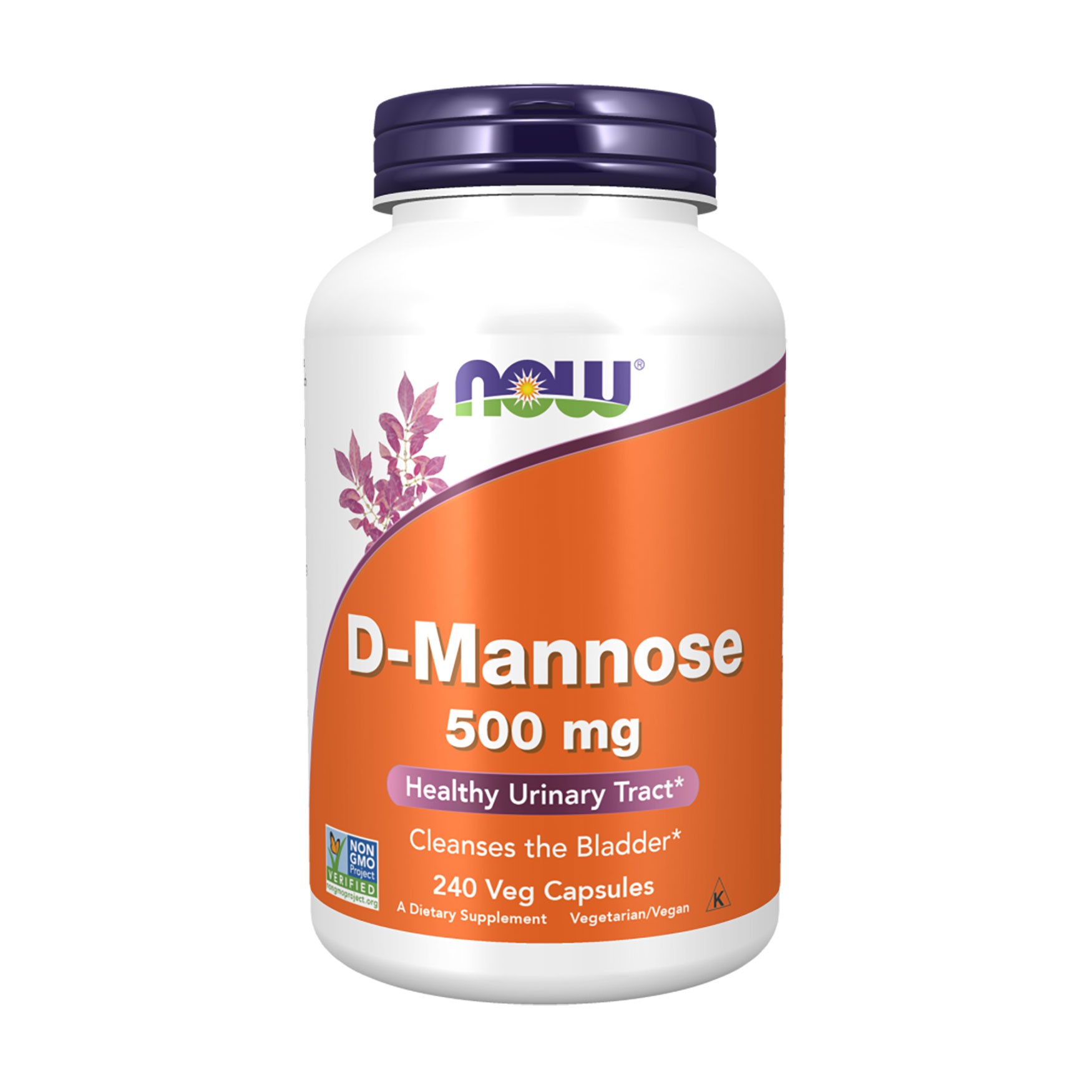 D-маноза NOW foods D-Mannose 500 мг, 240 капсул